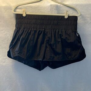 FP Movement by Free People Shiny Black Athletic Shorts